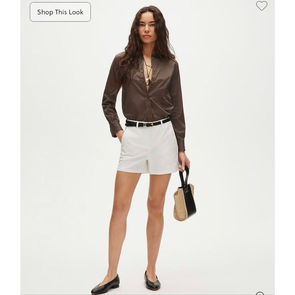 J. Crew 4" heritage chino short White NWT size 14